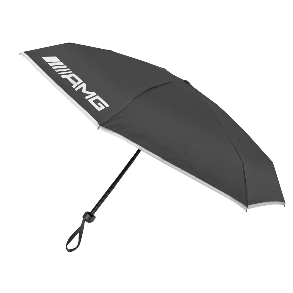 Parapluie de poche AMG, noir/blanc