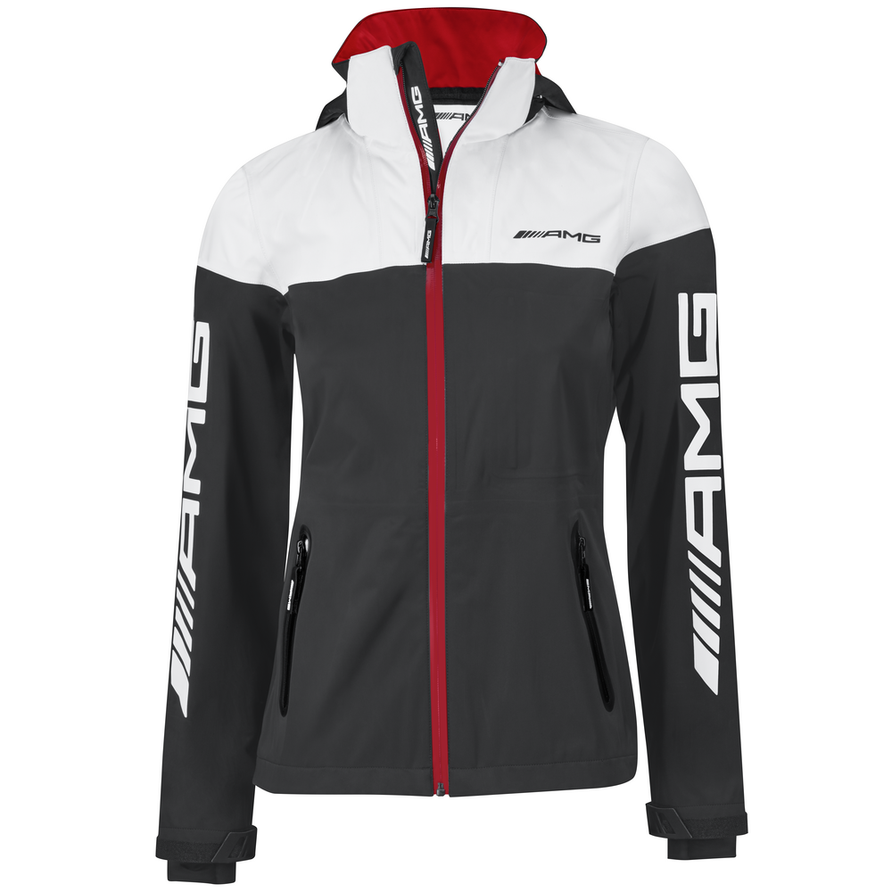 Giacca softshell AMG da donna, nero / bianco