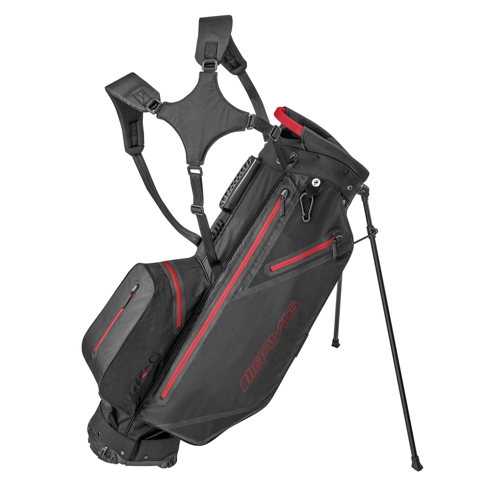 Sac de golf à support AMG, noir/rouge