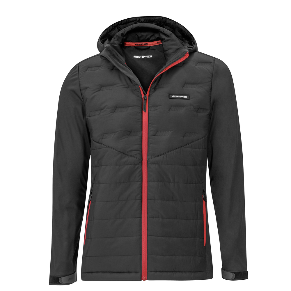 AMG Hybridjacke Herren, schwarz/rot