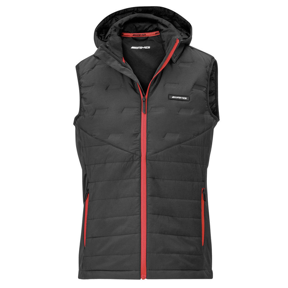 Gilet ibrido AMG da uomo, nero