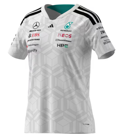 T-Shirt Damen, Fahrer, Mercedes-AMG F1 weiss