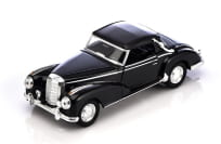 Model car 300 S black with soft top, pullback, 1:38