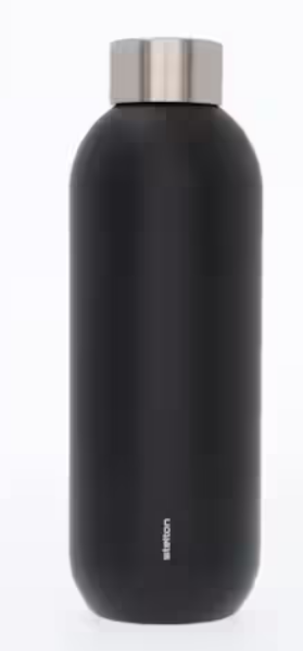 vacuum flask black, stainless steel / polypropylene / silicone, Stelton, 600 ml