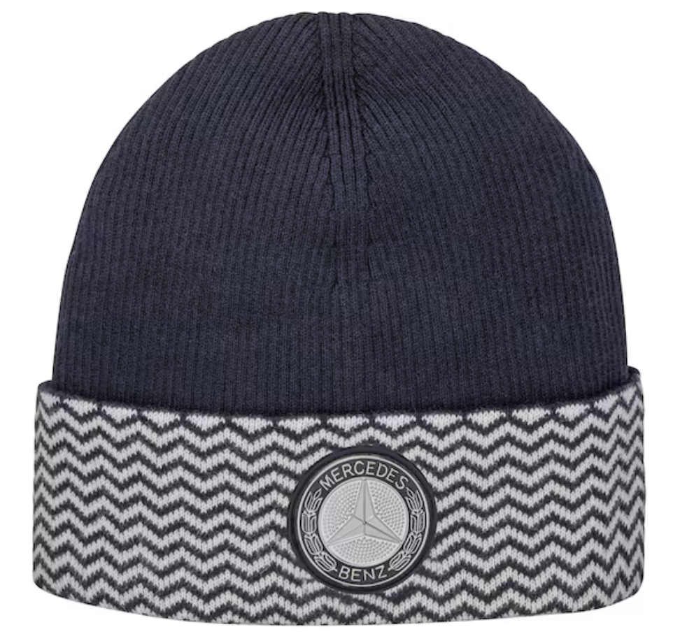 Strickmütze Unisex navy, Baumwolle (Bio) / Polyester / Kaschmir