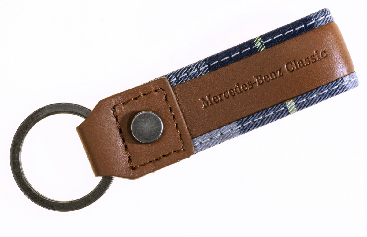 Schlüsselanhänger, Mercedes-Benz Karo Cognac Leder
