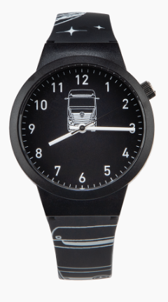 Kinder Uhr Truck schwarz