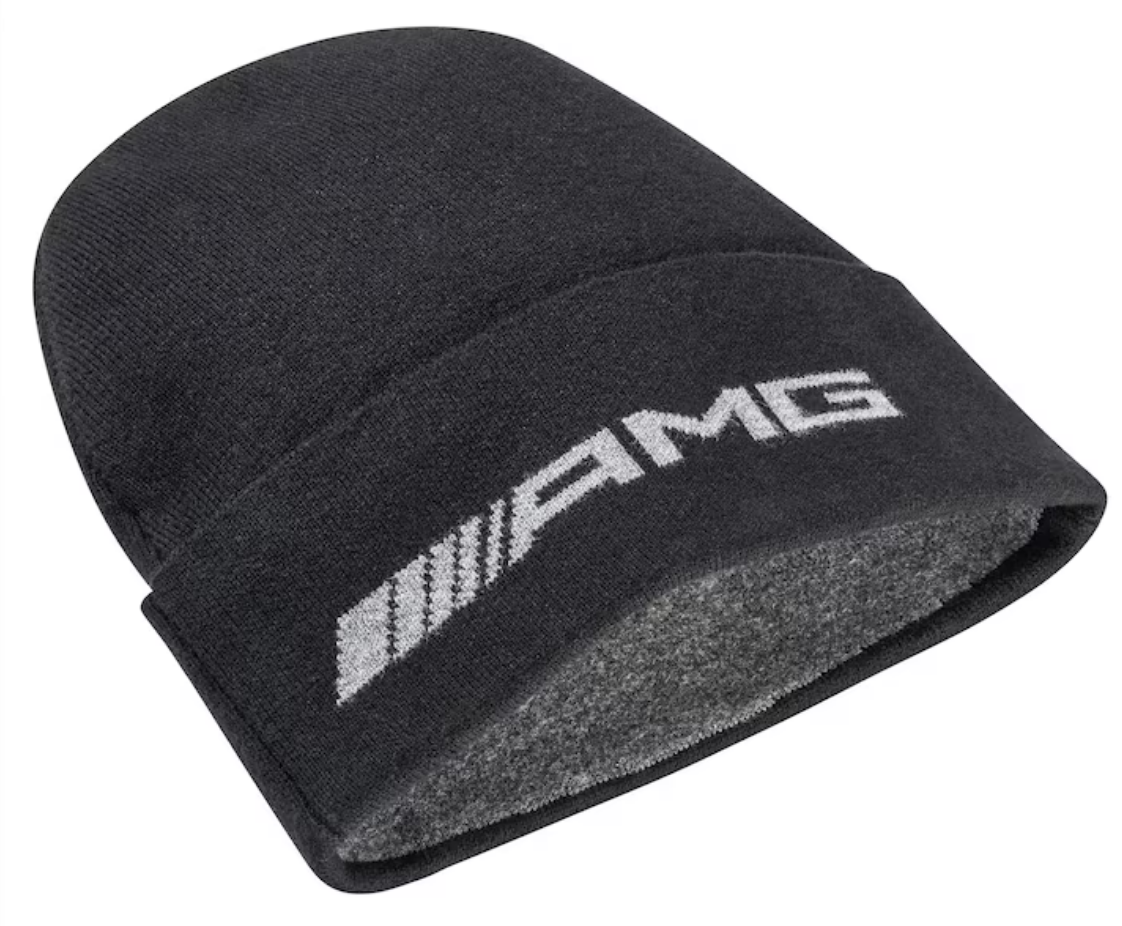 Cappello a maglia AMG, unisex nero, cotone (organico) / lana (lana merino) / poliammide