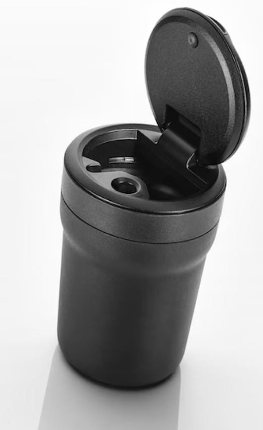 Posacenere nero opaco, in plastica