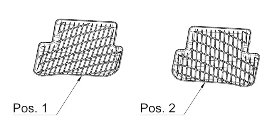 Tappetini per tutte le stagioni Dynamic Squares, posteriori, 2 pezzi, CLE (BR 236)