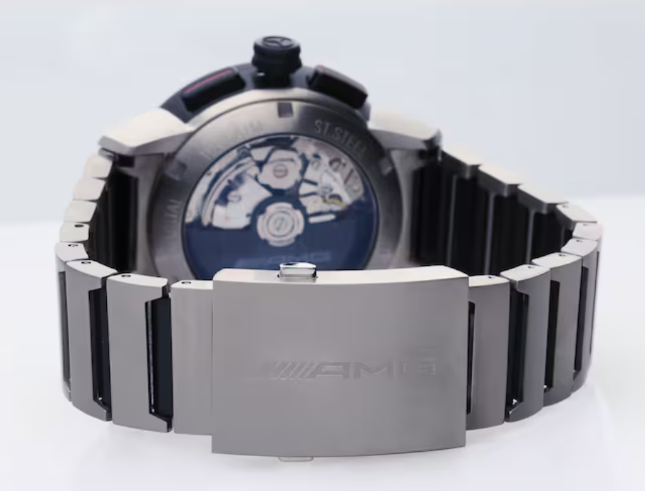 AMG Chronographe Automatique, hommes, Business noir / anthracite / rouge, acier inoxydable / titane
