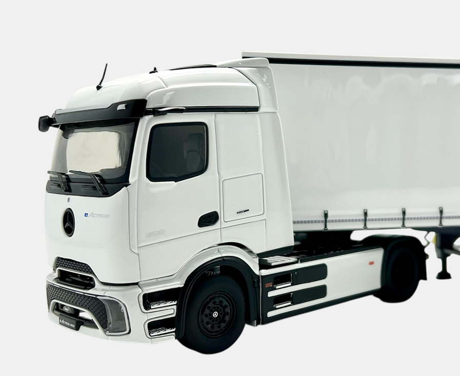 Modellino di auto Eligor eActros 600 con rimorchio 1:43 - Bianco