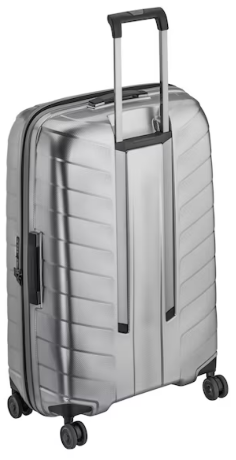 Koffer, Spinner 75 silberfarben, Polypropylen / Polyester, Samsonite, 97 l