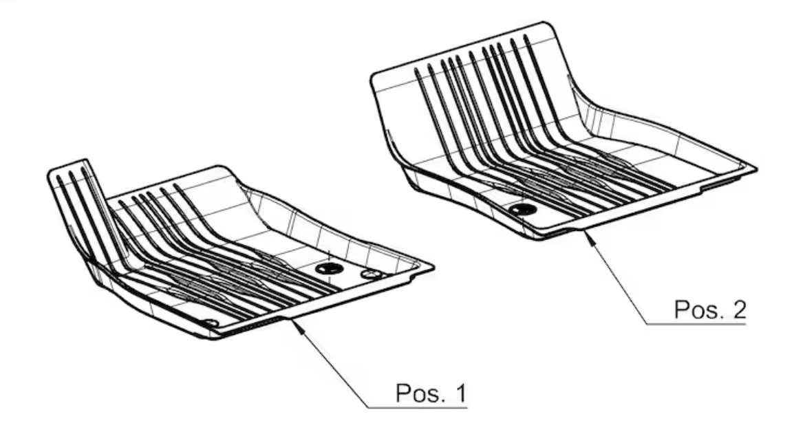 Tappetini per tutte le stagioni Dynamic Lines, tappetino conducente/passeggero, in 2 pezzi, Classe C electric (W520)
