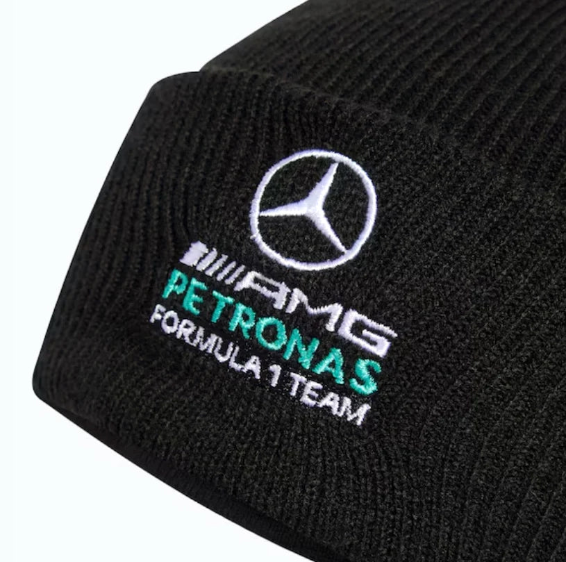 Knit hat, Mercedes-AMG F1 black, polyacrylic