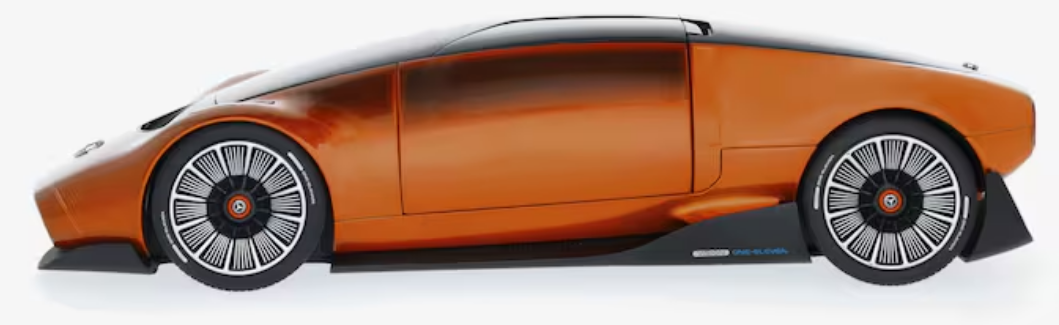 Modellauto Vision One-Eleven Set mit Figurine, Showcar orange, NZG, 1:18