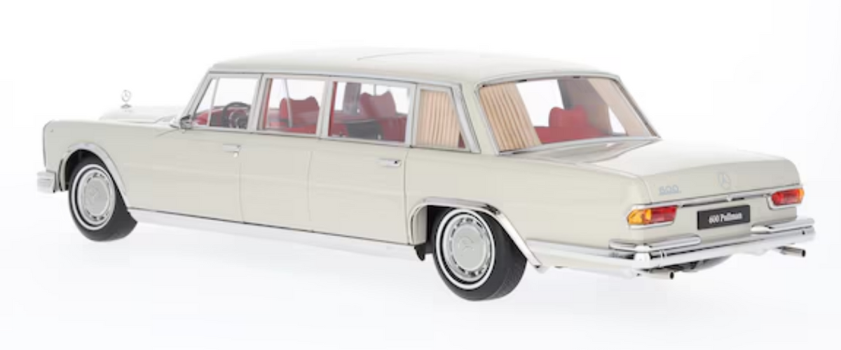 Model car 600 Pullmann W 100 (1963-1981) white-grey, NZG, 1:18