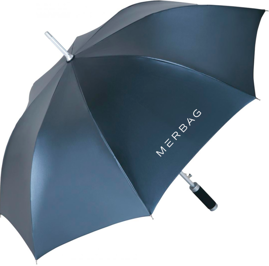 Merbag umbrella, metallic gray / black