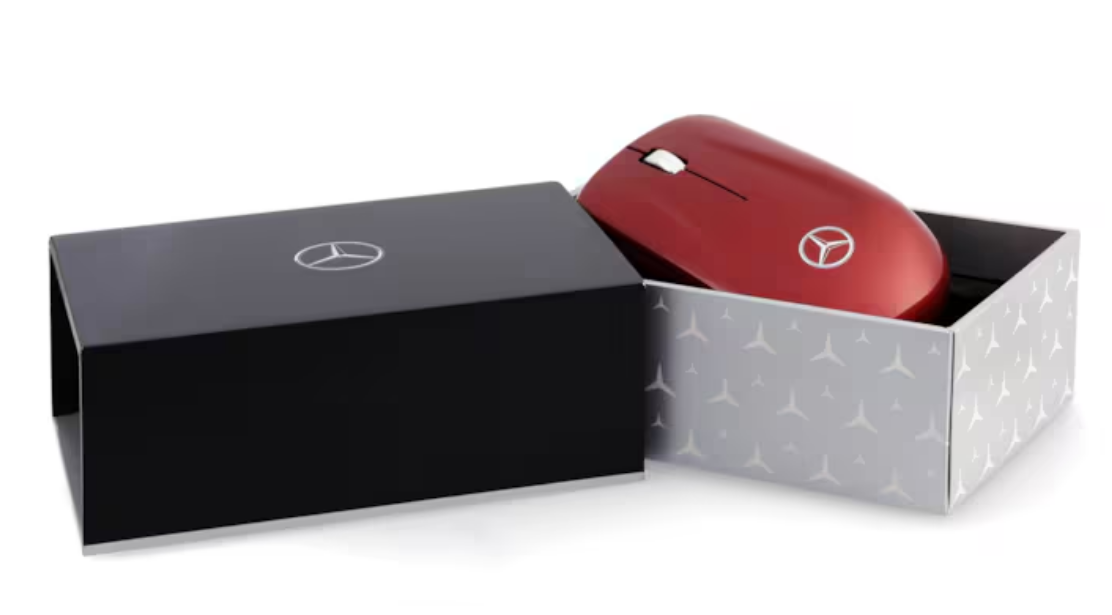 Mouse per computer MANUFAKTUR rosso patagonia metallizzato, plastica, ZIS Media GmbH