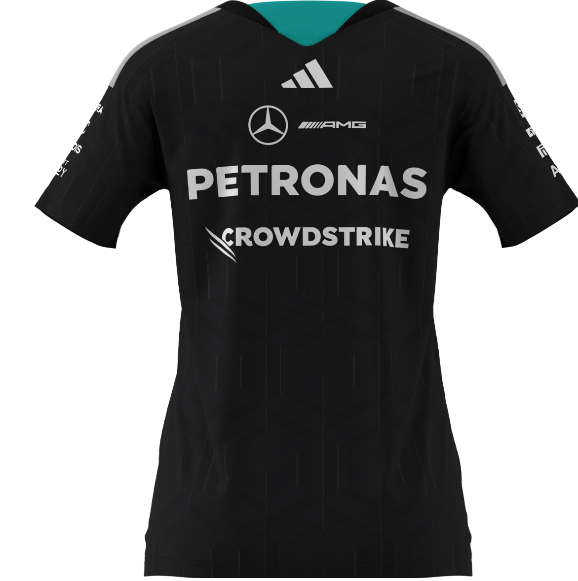 T-Shirt Damen, Fahrer, Mercedes-AMG F1 schwarz