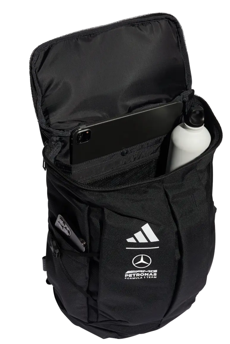 Backpack, Mercedes-AMG F1 black, polyamide (recycled), adidas