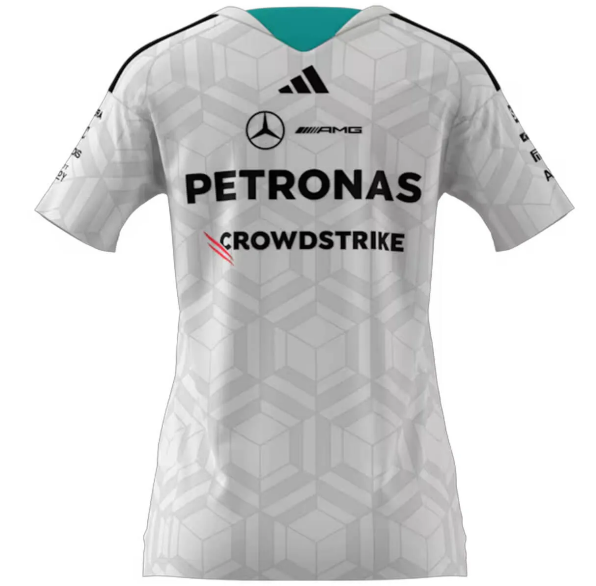 T-Shirt Damen, Fahrer, Mercedes-AMG F1 weiss