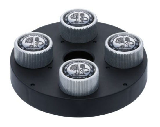 Cappucci decorativi per valvole AMG, con stemma di Affalterbach color argento