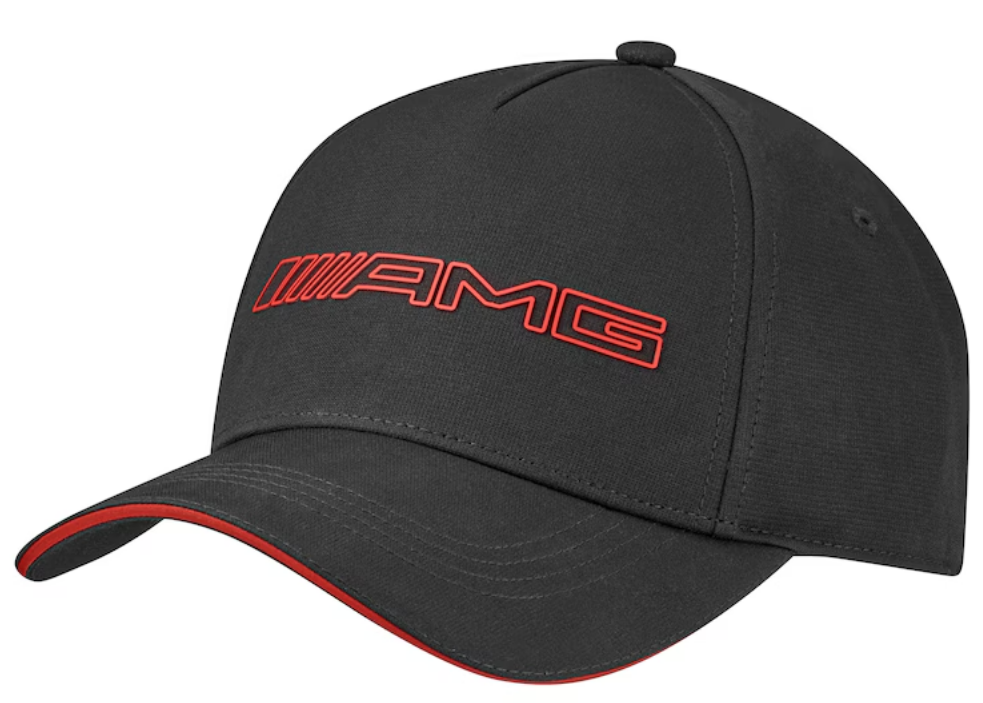 AMG Cap, schwarz / rot, Polyester (recycelt)