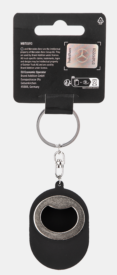 Schlüsselanhänger, Mercedes-Benz Trucks Cap mit Flaschenöffner