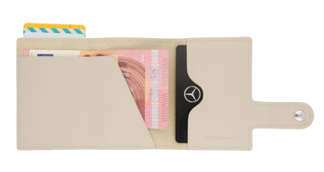 Mini wallet, vehicle leather