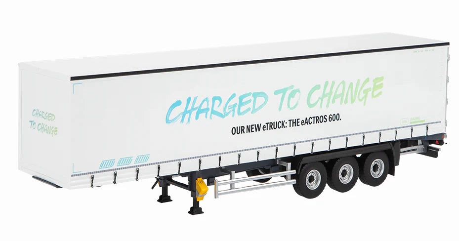 Modèle réduit Mercedes-Benz Truck eActros 600 avec semi-remorque 1:43 - Blanc