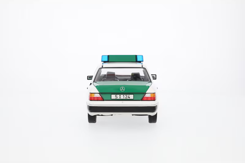 Modèle réduit 230 E W 124 (1989-1993), limousine, police, blanc/vert