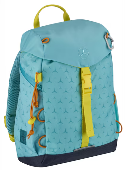 Rucksack Kinder, groß, türkis / gelb / orange, Polyester, Lässig