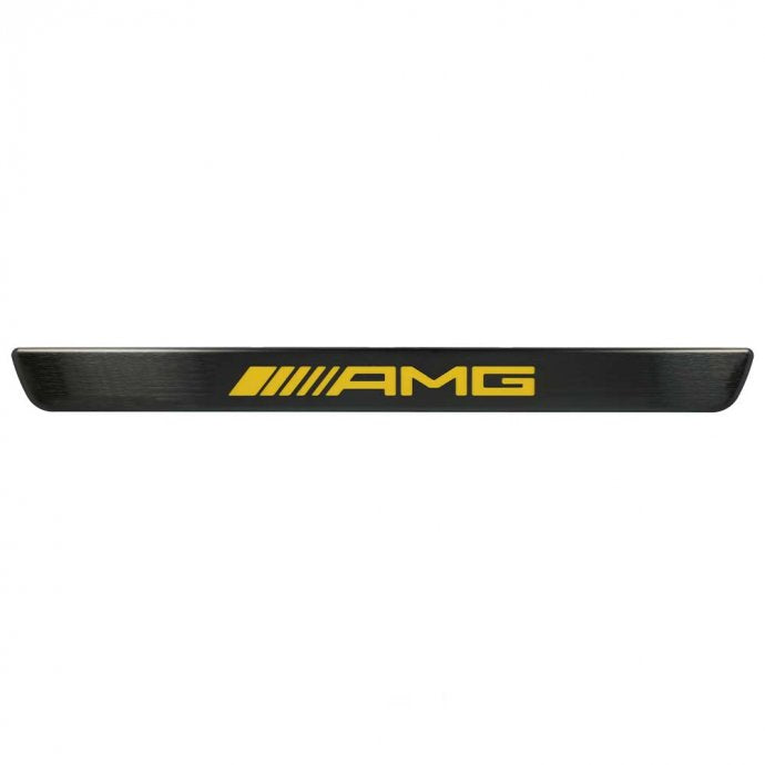 Interchangeable cover for illuminated door sill panel, AMG, front, 2-fold (yellow)