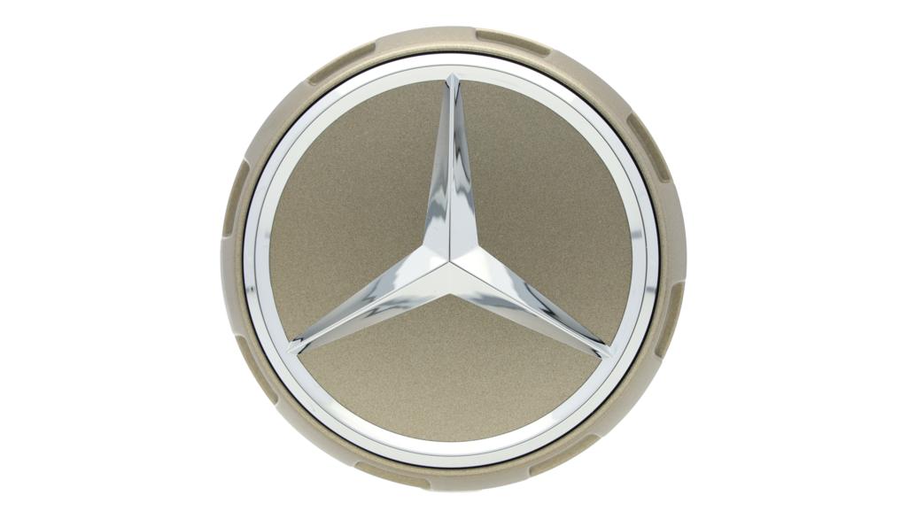 Coprimozzo AMG, con design a bloccaggio centrale, color oro