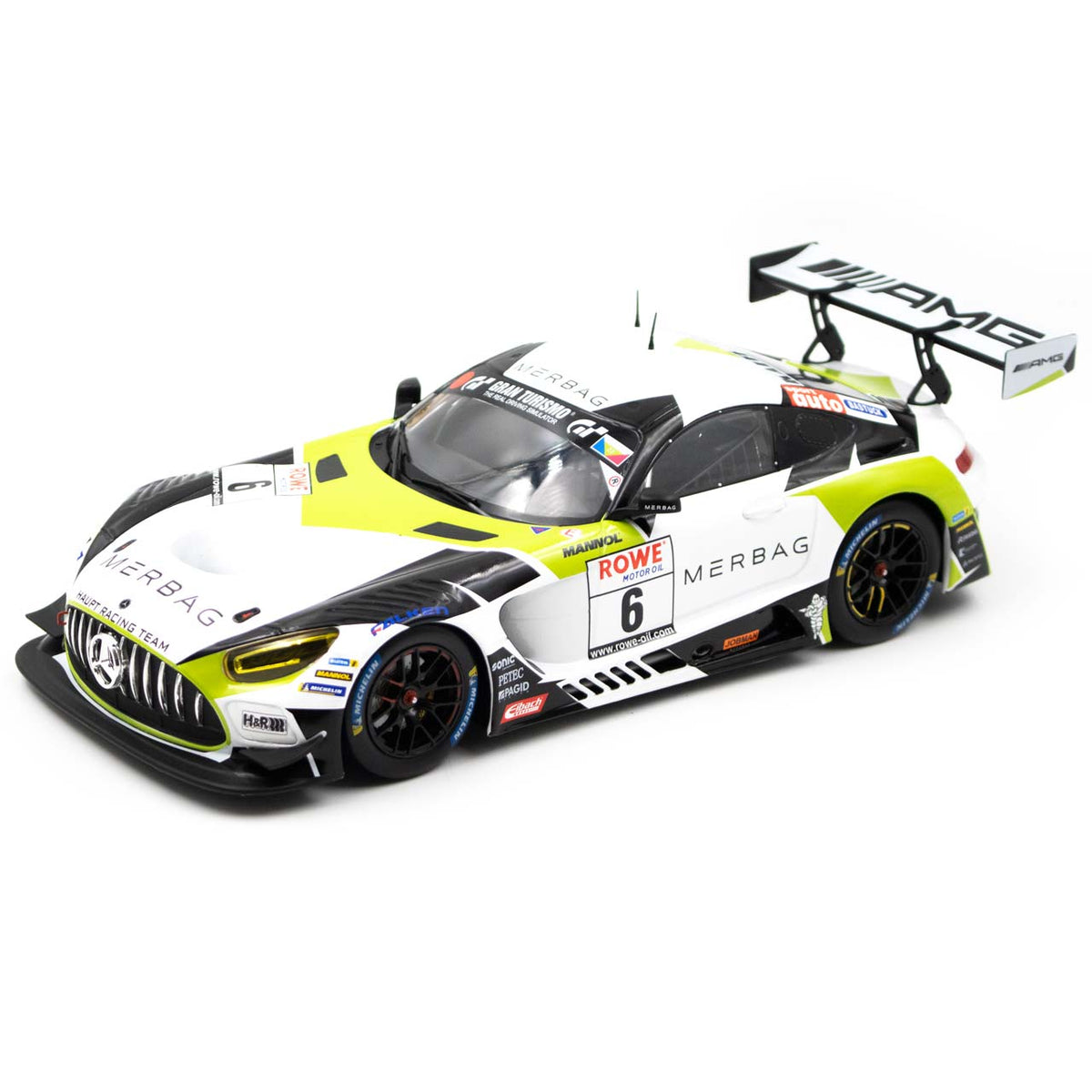 Model car Mercedes-AMG GT3 Evo #6 HRT NLS Nürburgring 2022 1:18