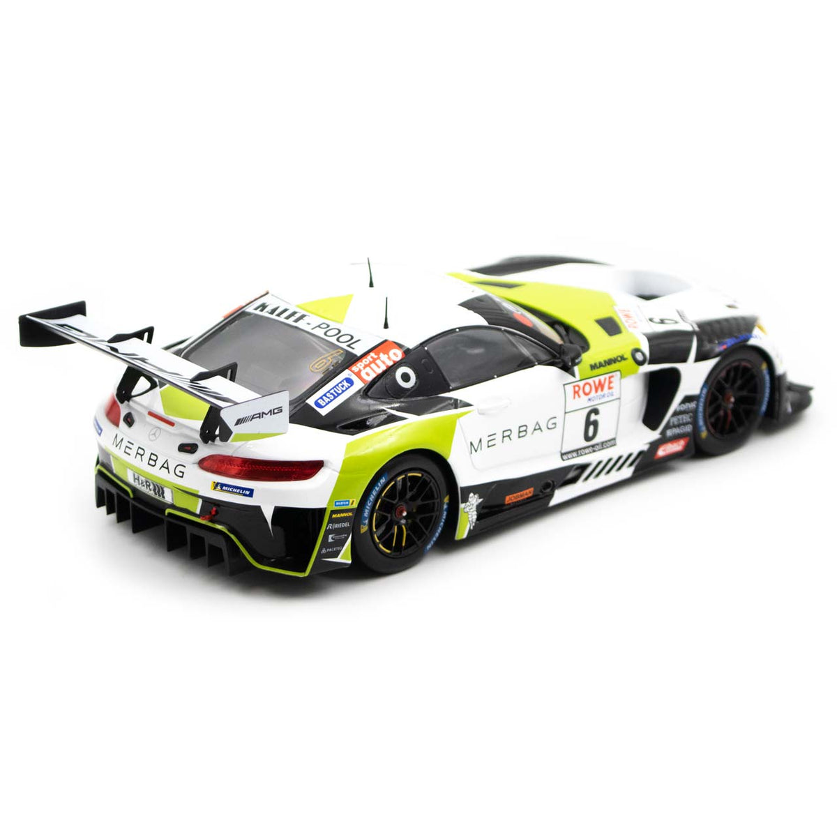 Model car Mercedes-AMG GT3 Evo #6 HRT NLS Nürburgring 2022 1:18